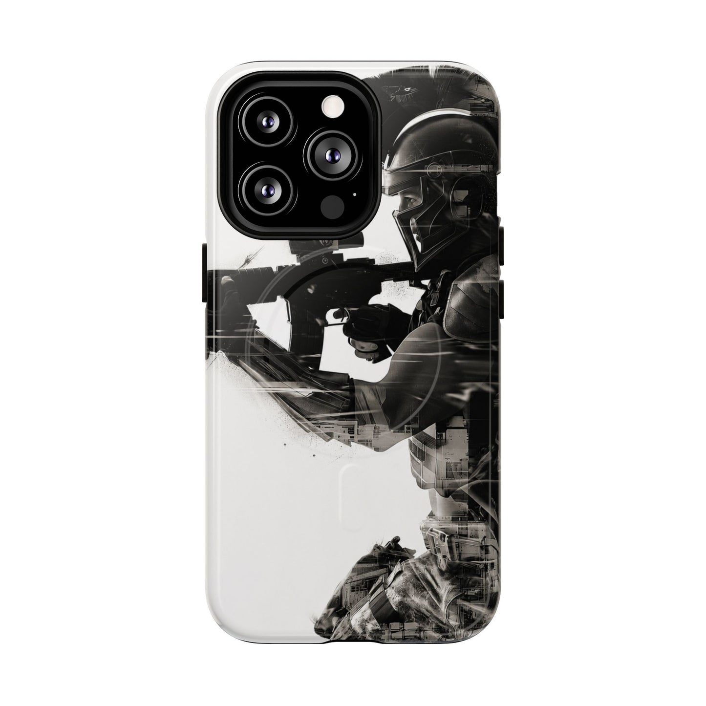 Tough Magnetic Case — Tactical Soldier Silhouette iPhone Cover