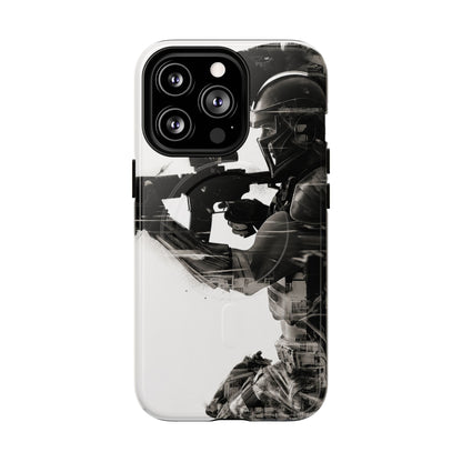 Tough Magnetic Case — Tactical Soldier Silhouette iPhone Cover