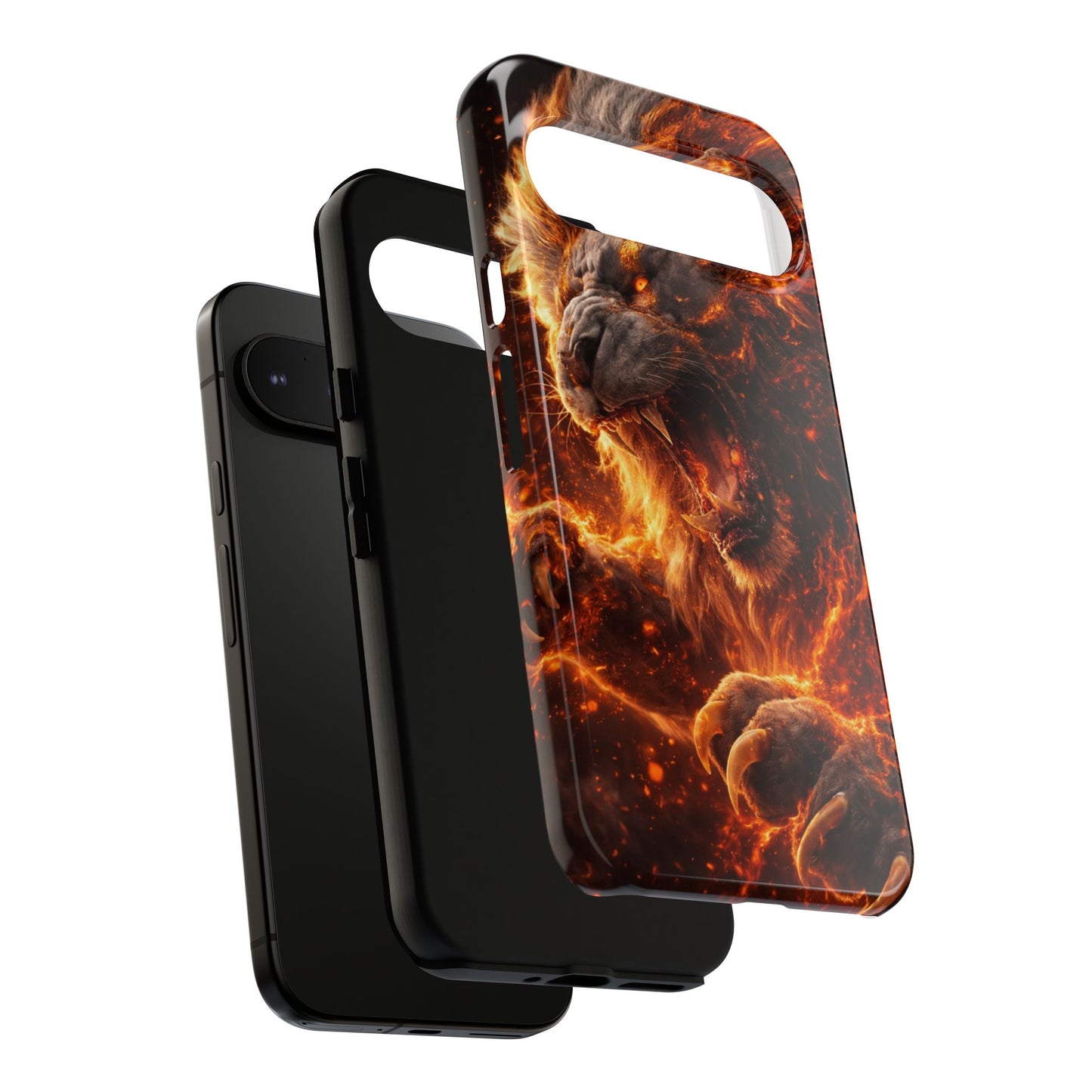 Fire Lion Phone Case — Fierce Flaming Lion Armor for Smartphones