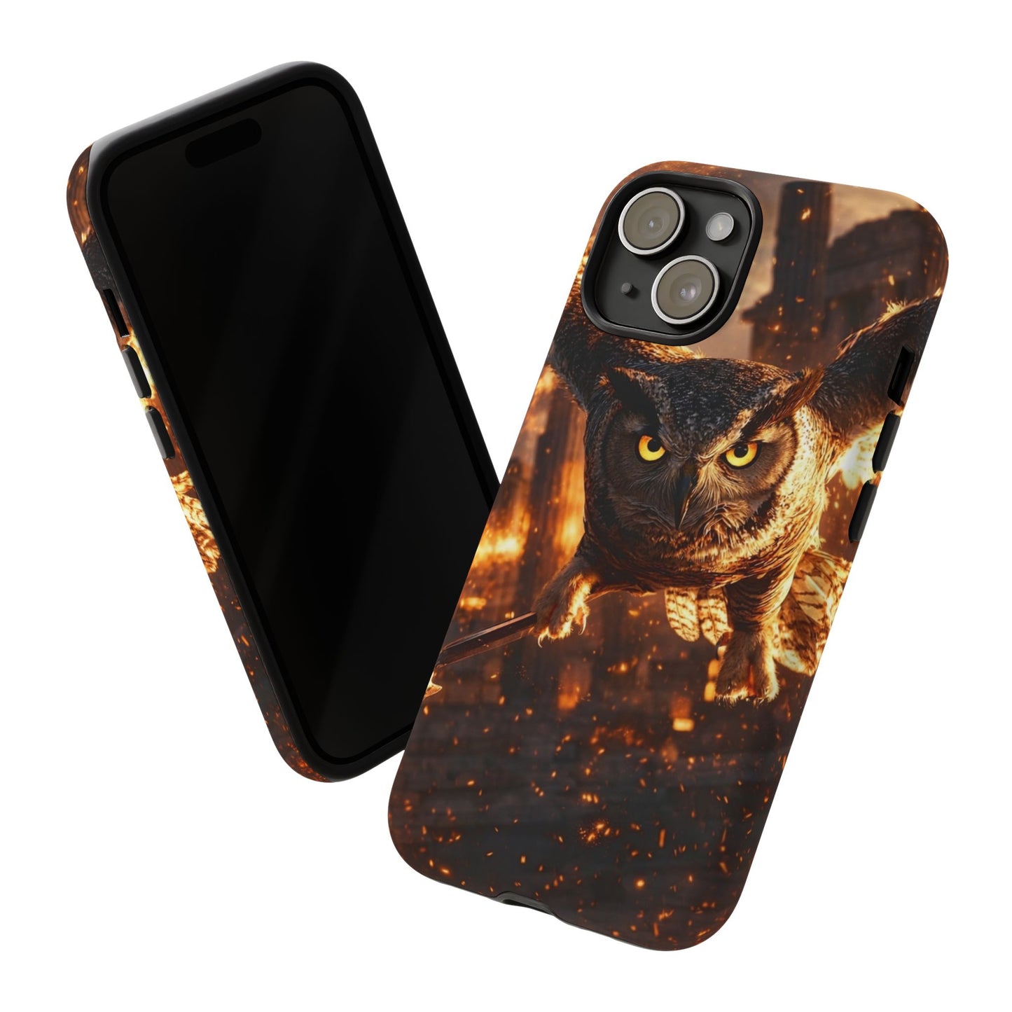 Owl in Flames Phone Case