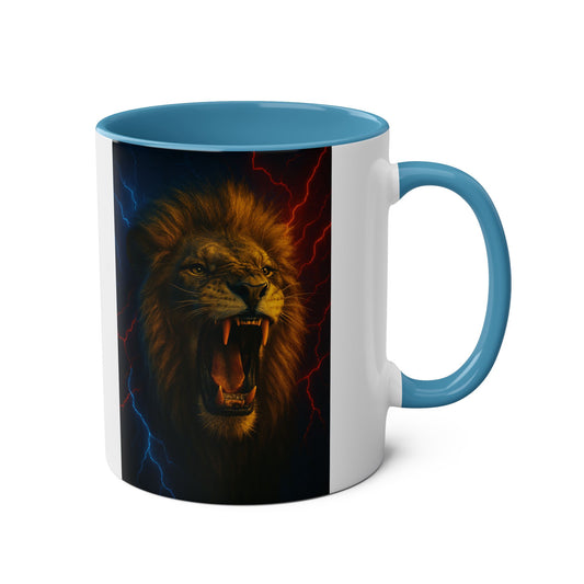 Leonidas Lion Roar Mug — Two-Tone 11oz Coffee Cup