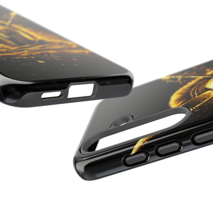 Spartan Helmet Gold Phone Case - Tough Warrior Armor Phone Cover