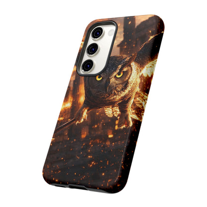 Owl in Flames Phone Case