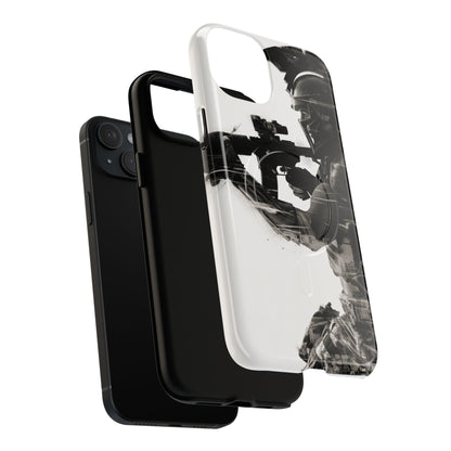 Tough Magnetic Case — Tactical Soldier Silhouette iPhone Cover