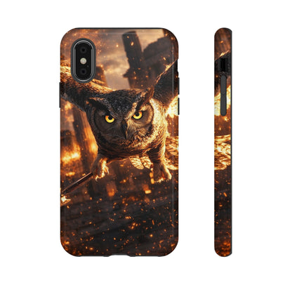 Owl in Flames Phone Case