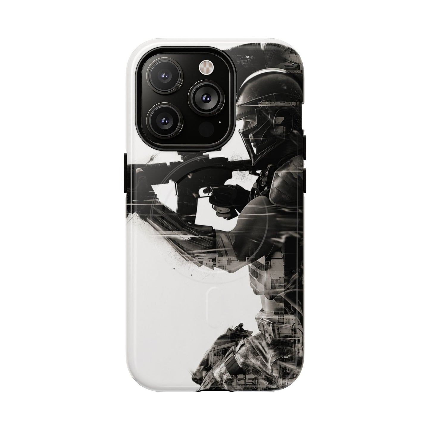 Tough Magnetic Case — Tactical Soldier Silhouette iPhone Cover