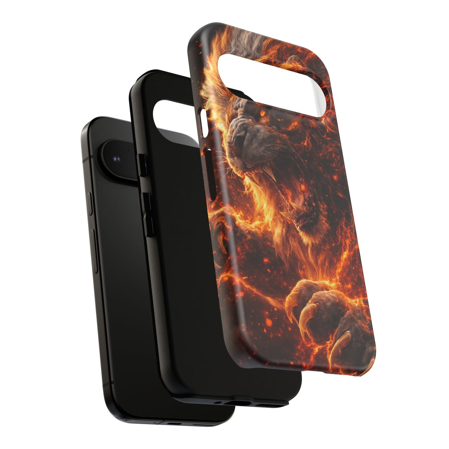Fire Lion Phone Case — Fierce Flaming Lion Armor for Smartphones