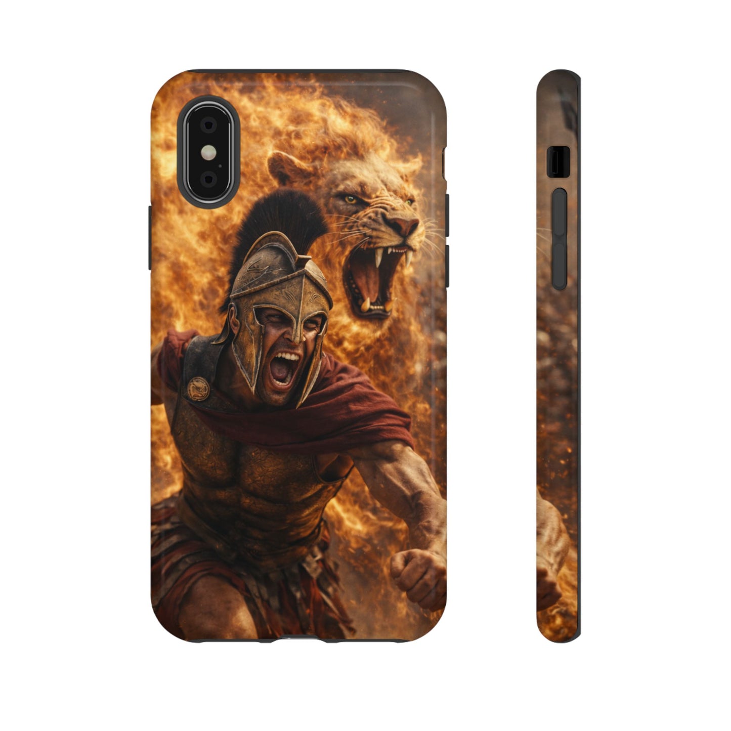 Spartan Lion Phone Case – Fierce Warrior Armor iPhone Case