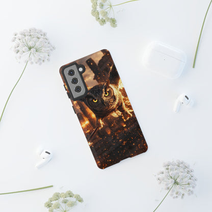 Owl in Flames Phone Case