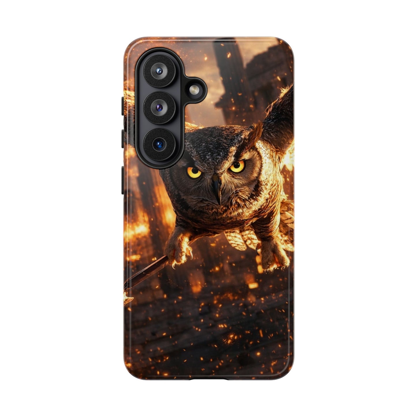 Owl in Flames Phone Case
