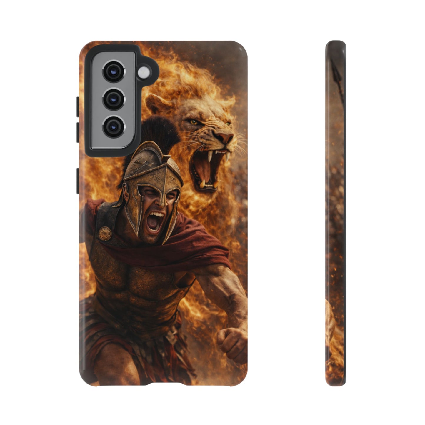 Spartan Lion Phone Case – Fierce Warrior Armor iPhone Case
