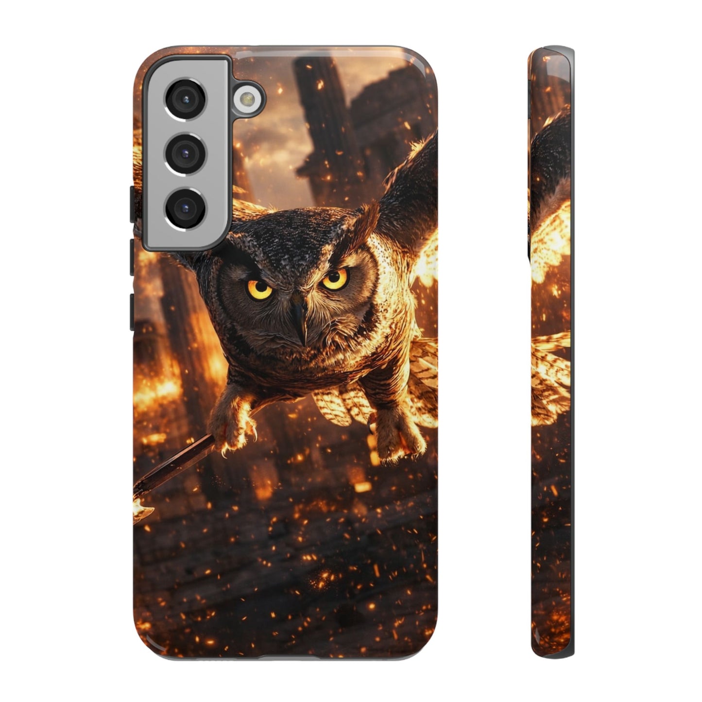 Owl in Flames Phone Case