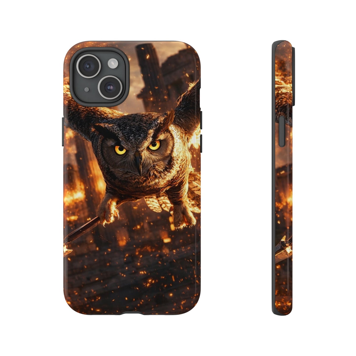 Owl in Flames Phone Case