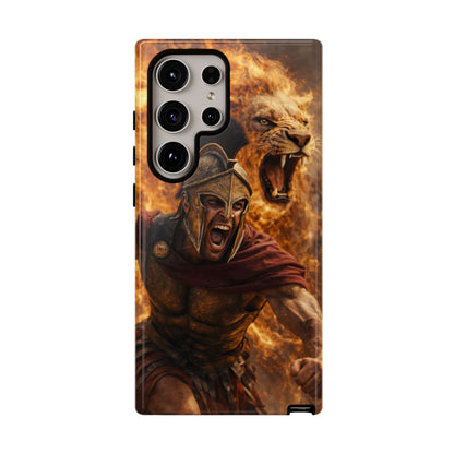Spartan Lion Phone Case – Fierce Warrior Armor iPhone Case