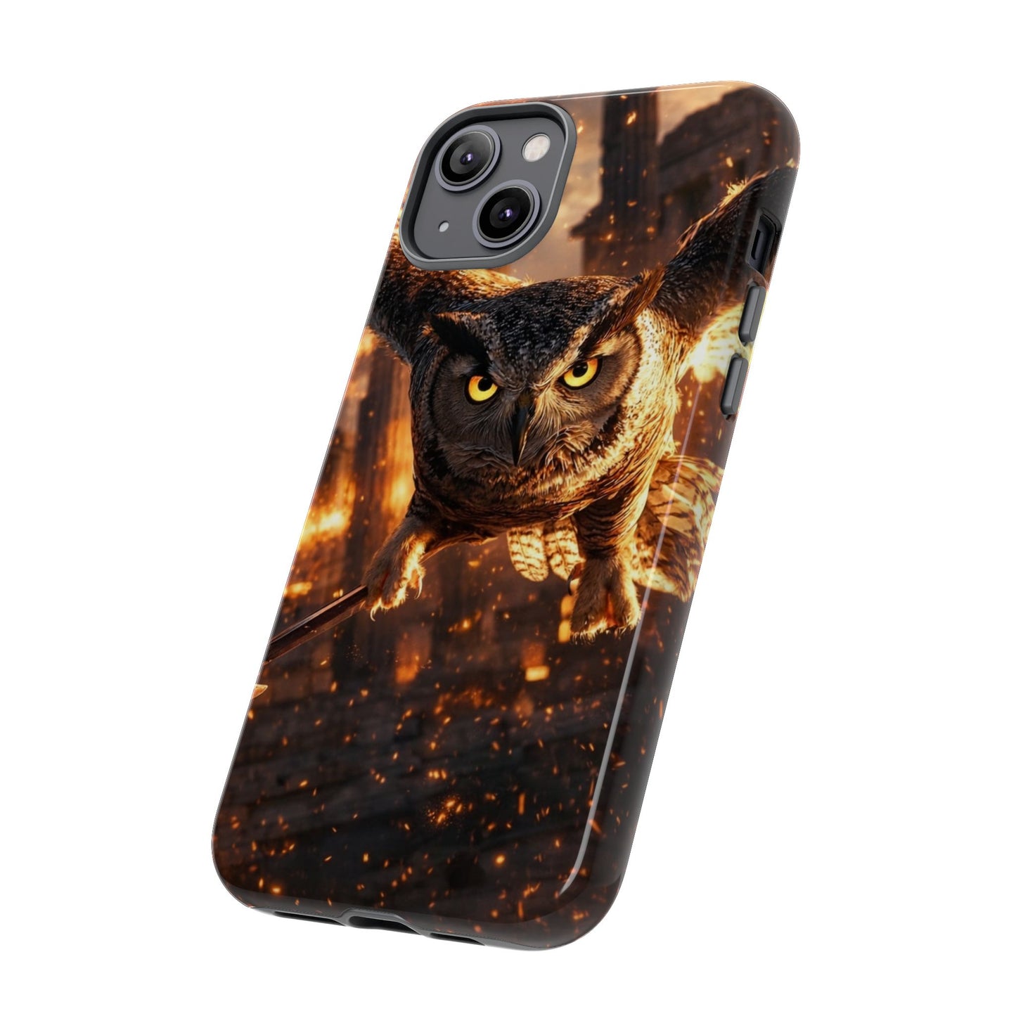 Owl in Flames Phone Case