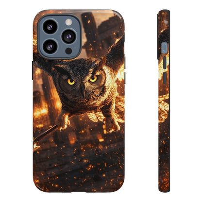 Owl in Flames Phone Case