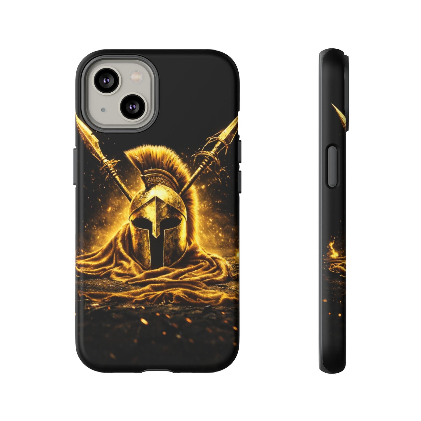 Spartan Helmet Gold Phone Case - Tough Warrior Armor Phone Cover