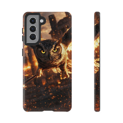 Owl in Flames Phone Case