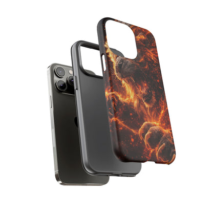 Fire Lion Phone Case — Fierce Flaming Lion Armor for Smartphones