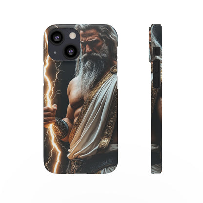 Zeus Lightning Phone Case — Mythic God Portrait Snap Case