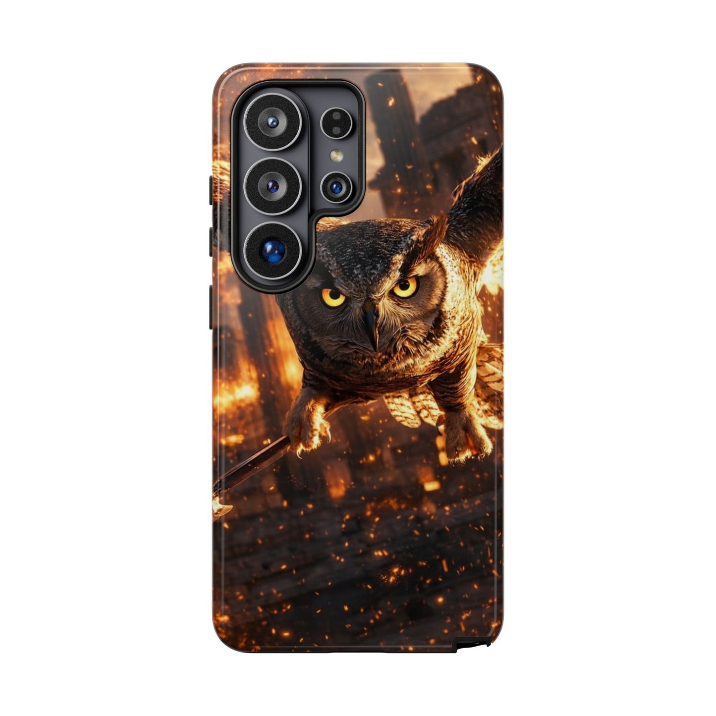 Owl in Flames Phone Case