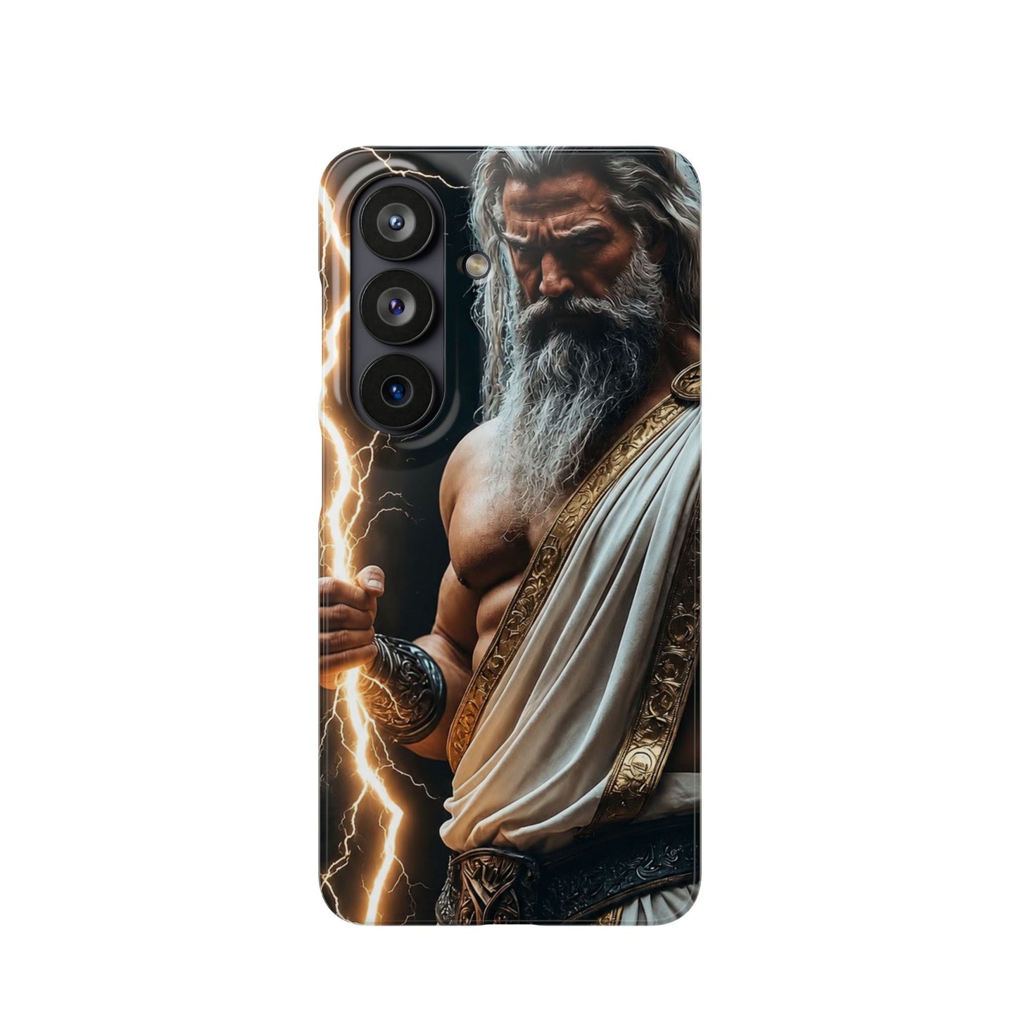 Zeus Lightning Phone Case — Mythic God Portrait Snap Case