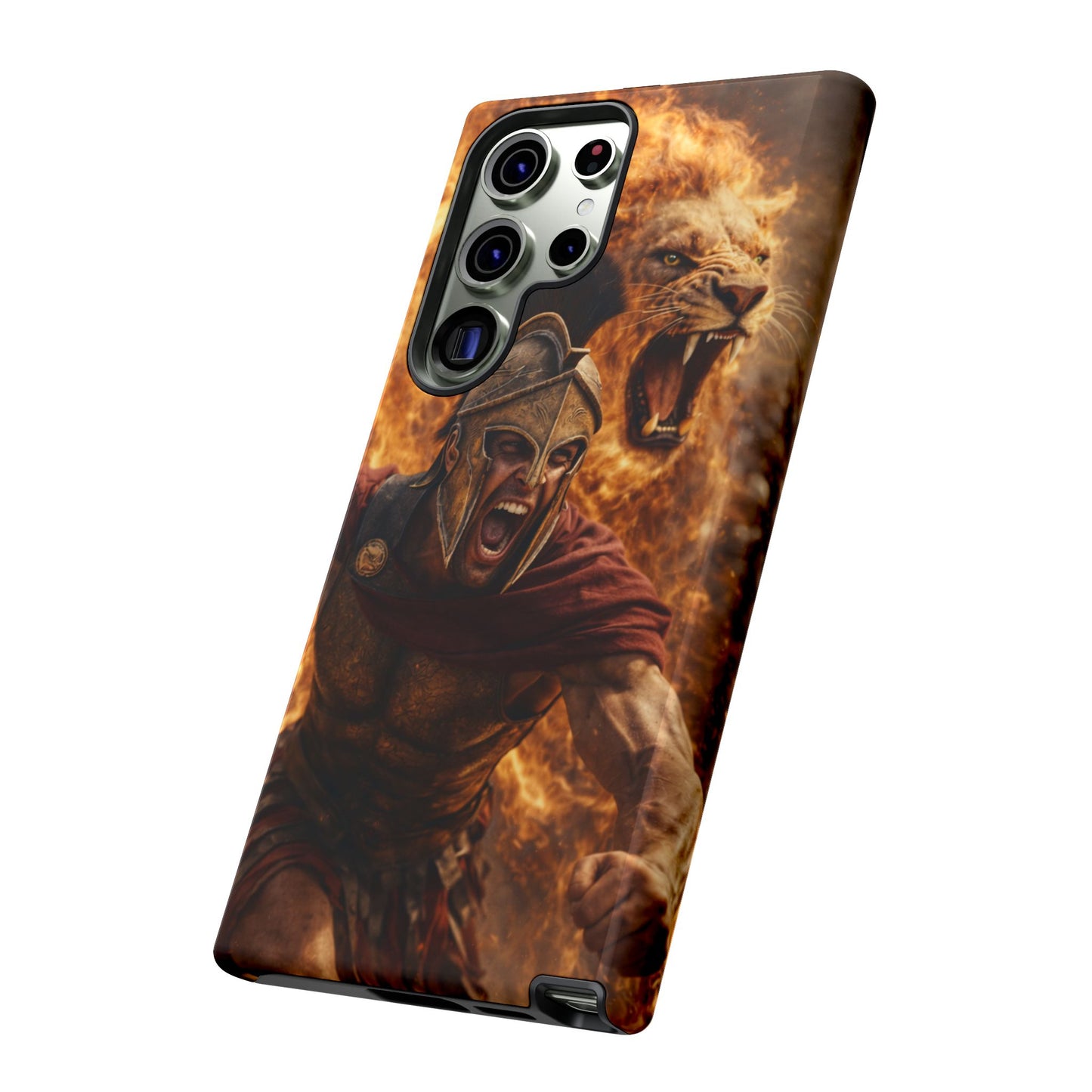 Spartan Lion Phone Case – Fierce Warrior Armor iPhone Case