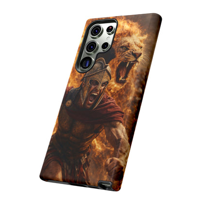 Spartan Lion Phone Case – Fierce Warrior Armor iPhone Case