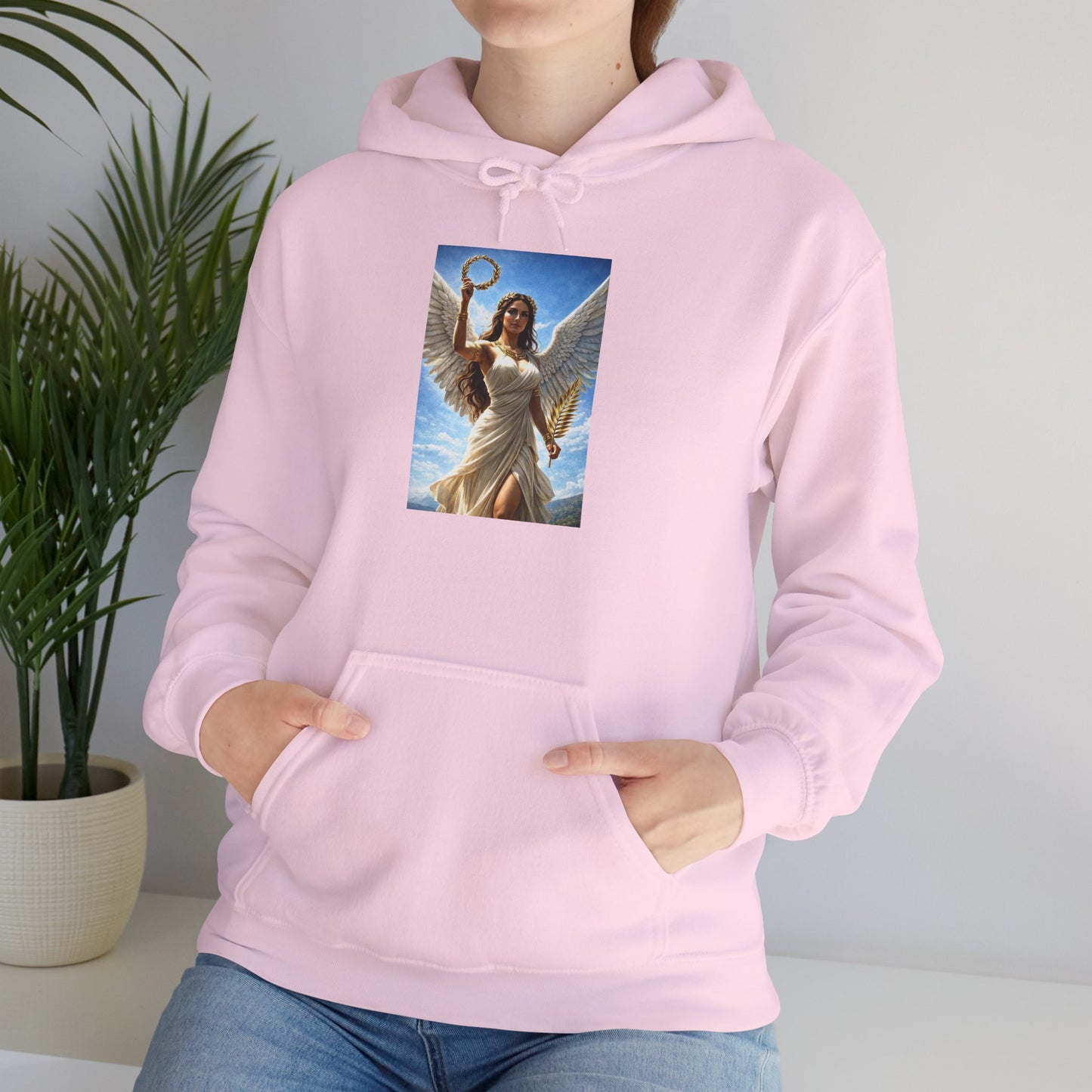 Victory Angel Hoodie — Leonidas of Sparta Winged Warrior Graphic Sweatshirt
