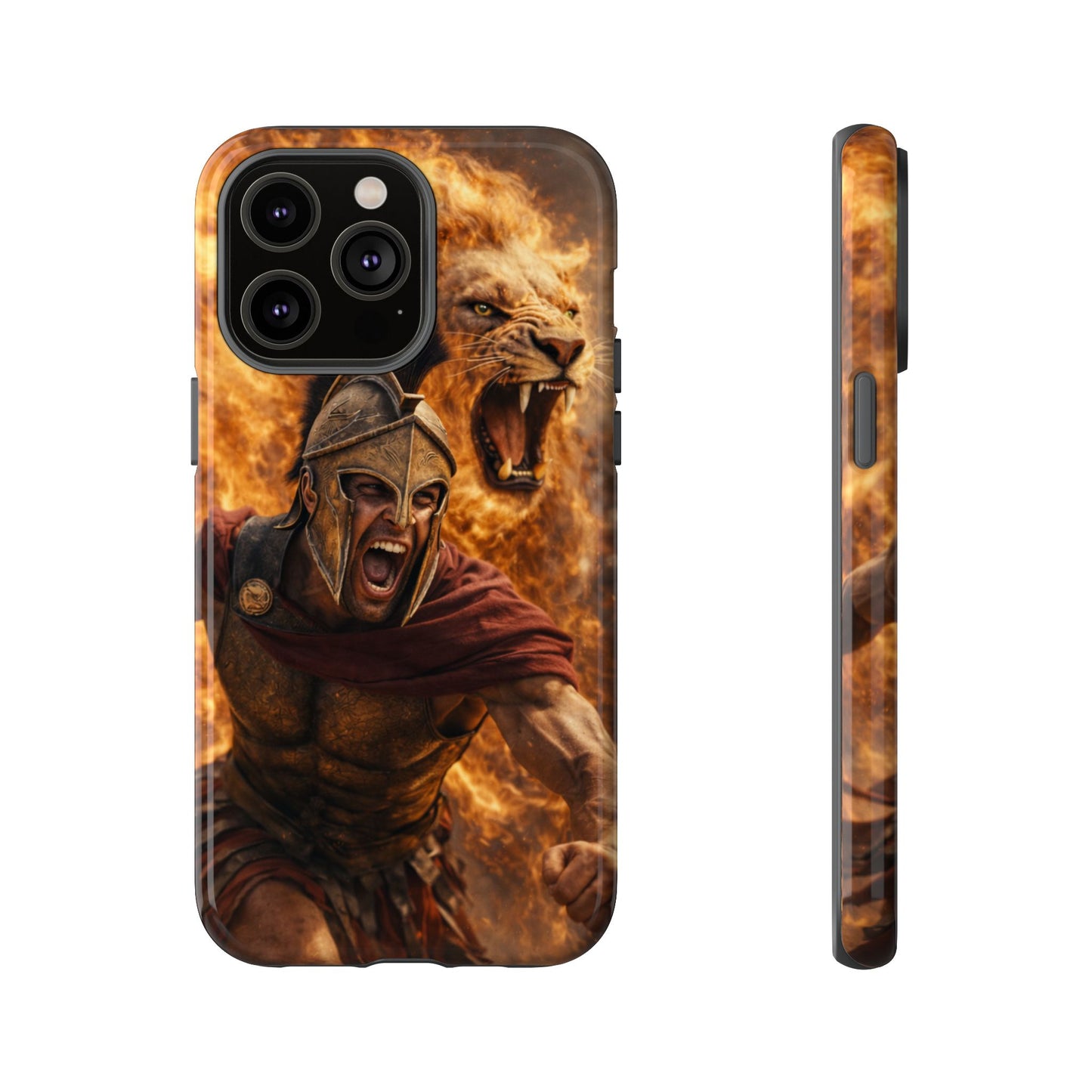 Spartan Lion Phone Case – Fierce Warrior Armor iPhone Case
