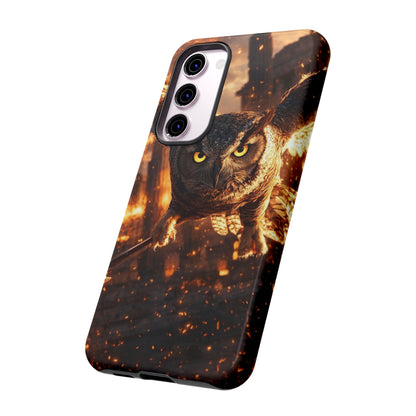 Owl in Flames Phone Case