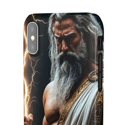 Zeus Lightning Phone Case — Mythic God Portrait Snap Case