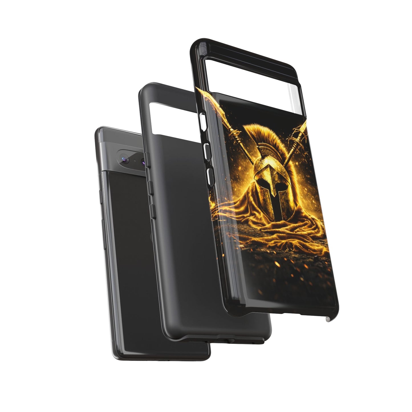 Spartan Helmet Gold Phone Case - Tough Warrior Armor Phone Cover
