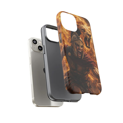 Spartan Lion Phone Case – Fierce Warrior Armor iPhone Case