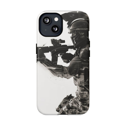 Tough Magnetic Case — Tactical Soldier Silhouette iPhone Cover