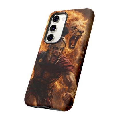 Spartan Lion Phone Case – Fierce Warrior Armor iPhone Case