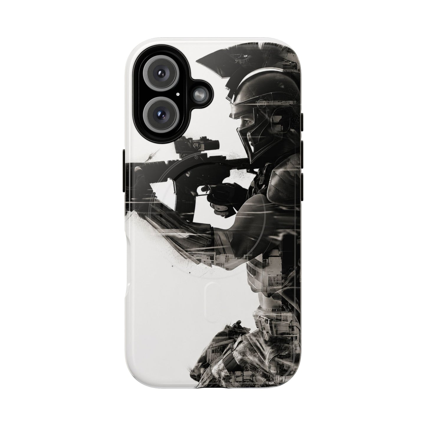 Tough Magnetic Case — Tactical Soldier Silhouette iPhone Cover