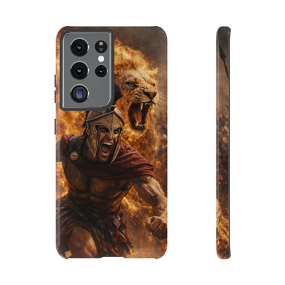 Spartan Lion Phone Case – Fierce Warrior Armor iPhone Case