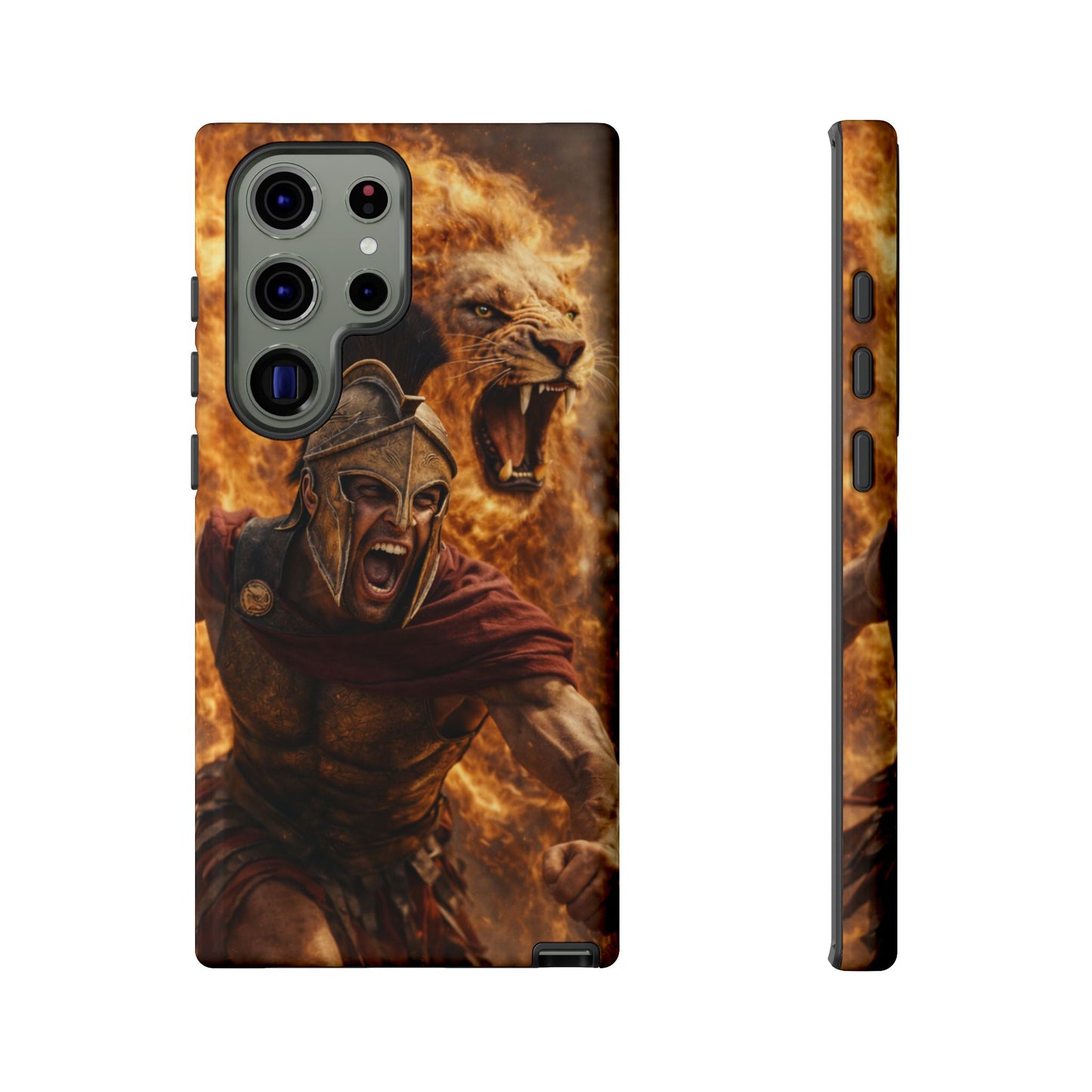 Spartan Lion Phone Case – Fierce Warrior Armor iPhone Case
