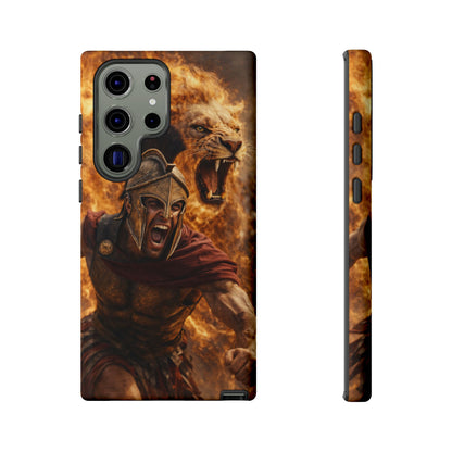 Spartan Lion Phone Case – Fierce Warrior Armor iPhone Case