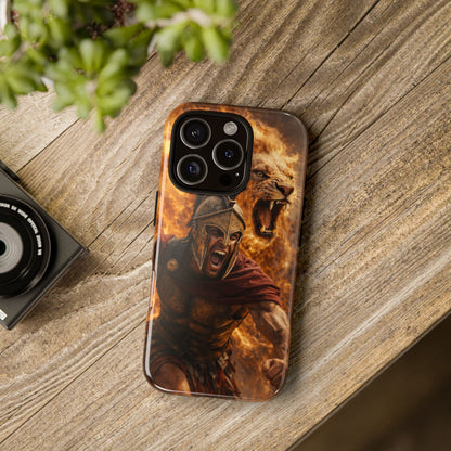 Spartan Lion Phone Case – Fierce Warrior Armor iPhone Case