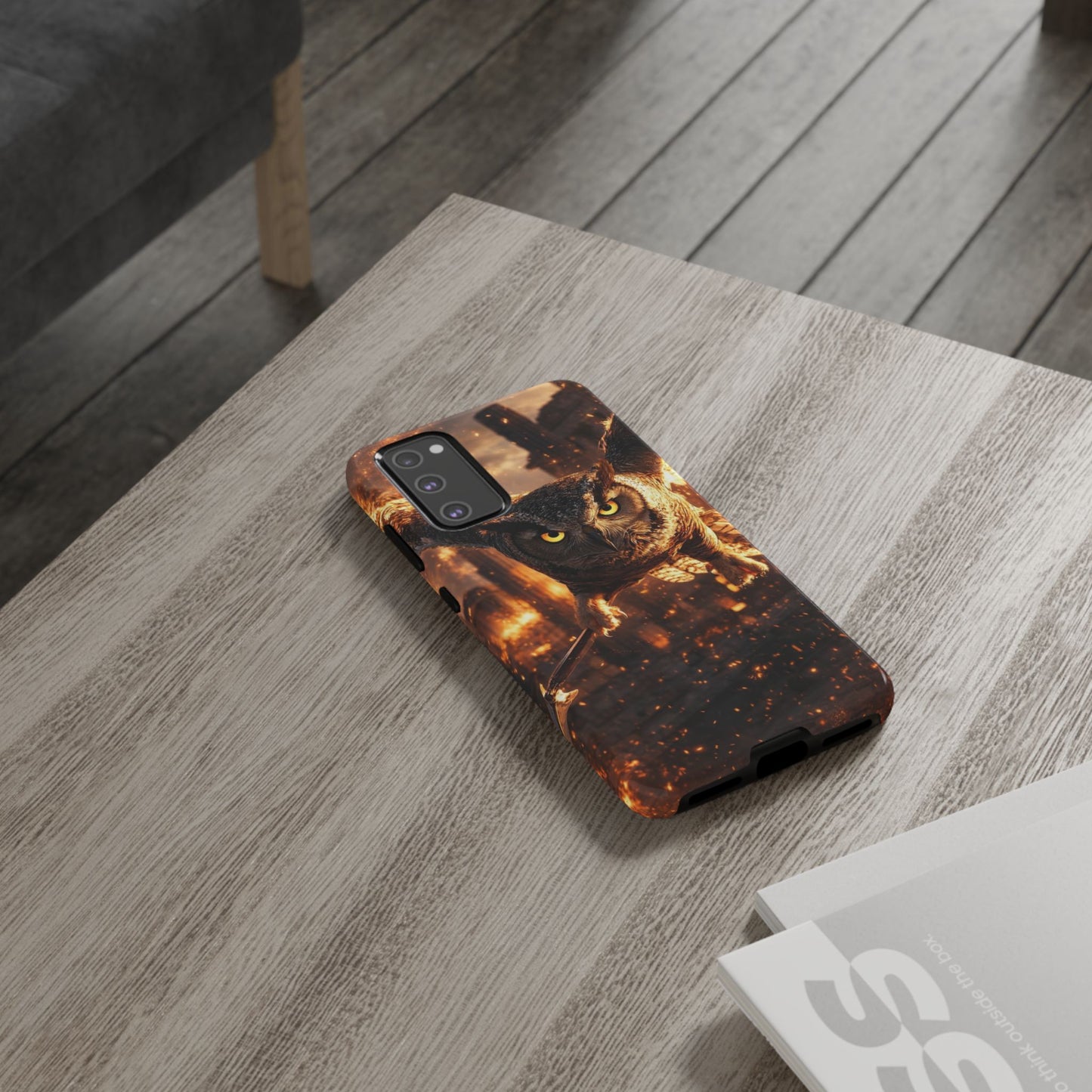 Owl in Flames Phone Case