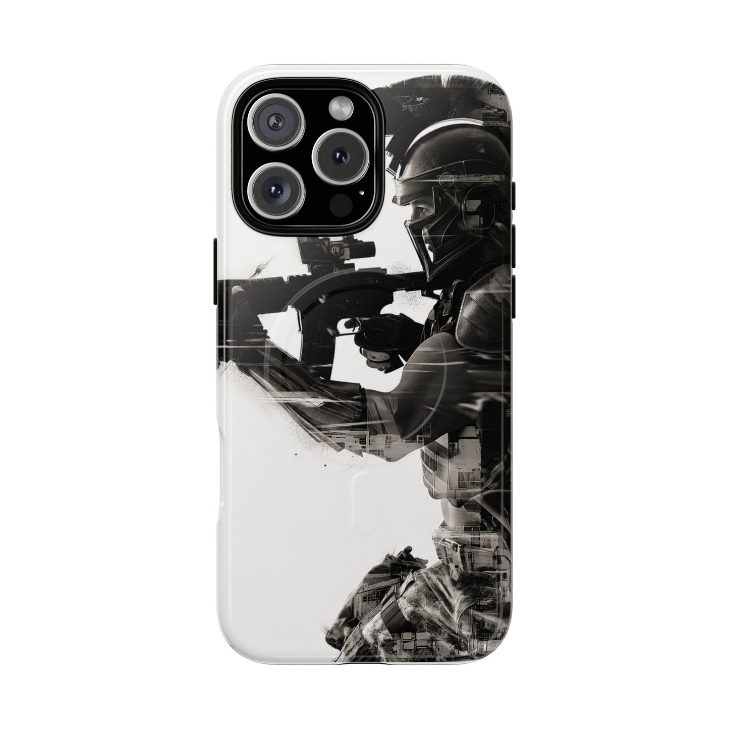 Tough Magnetic Case — Tactical Soldier Silhouette iPhone Cover