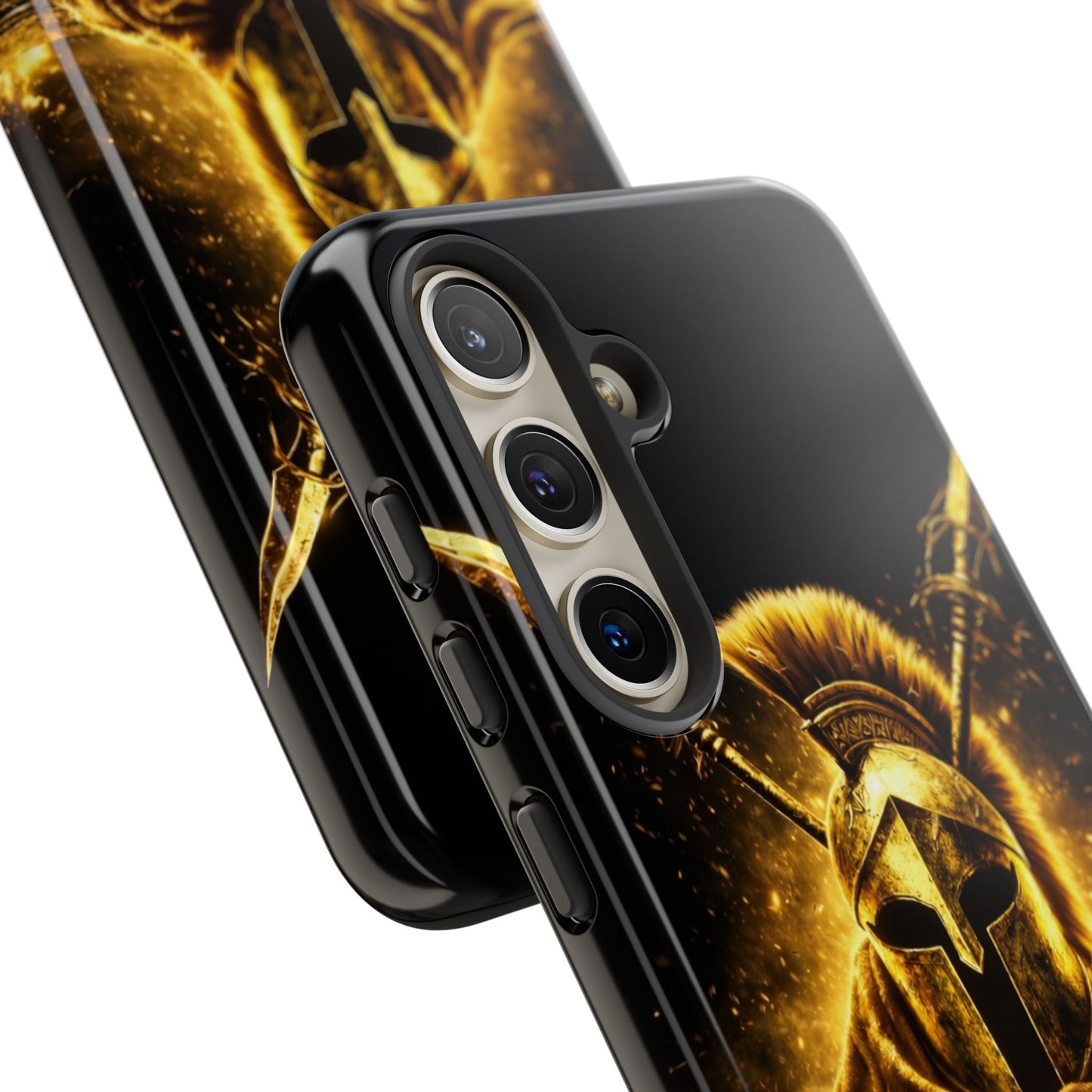 Spartan Helmet Gold Phone Case - Tough Warrior Armor Phone Cover