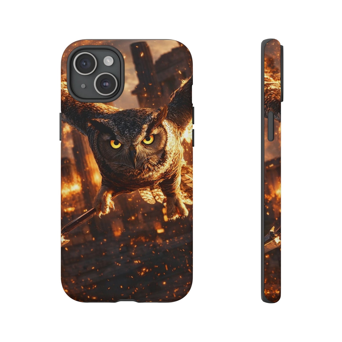 Owl in Flames Phone Case