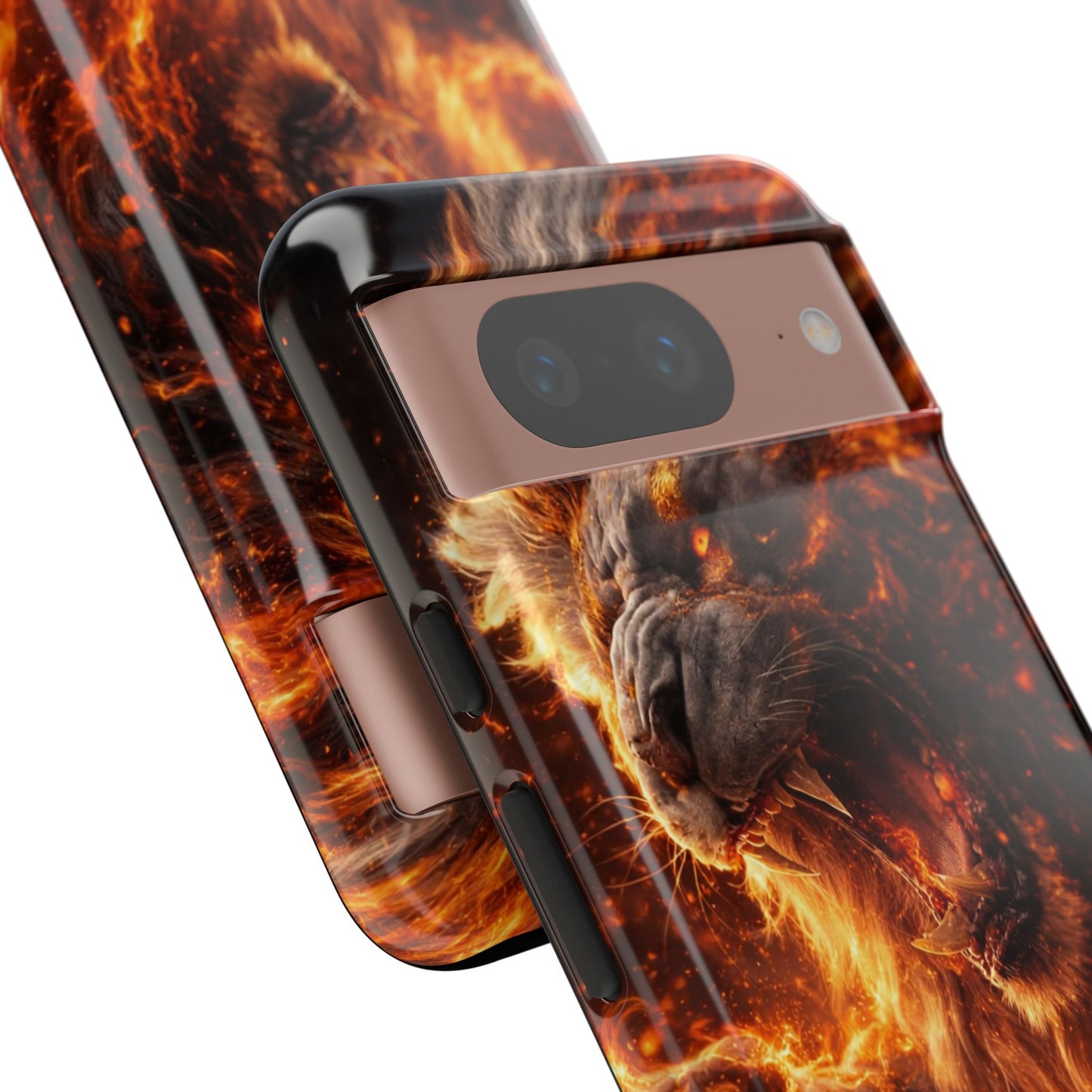 Fire Lion Phone Case — Fierce Flaming Lion Armor for Smartphones