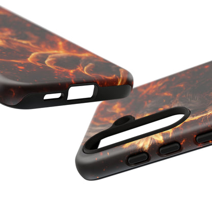 Fire Lion Phone Case — Fierce Flaming Lion Armor for Smartphones