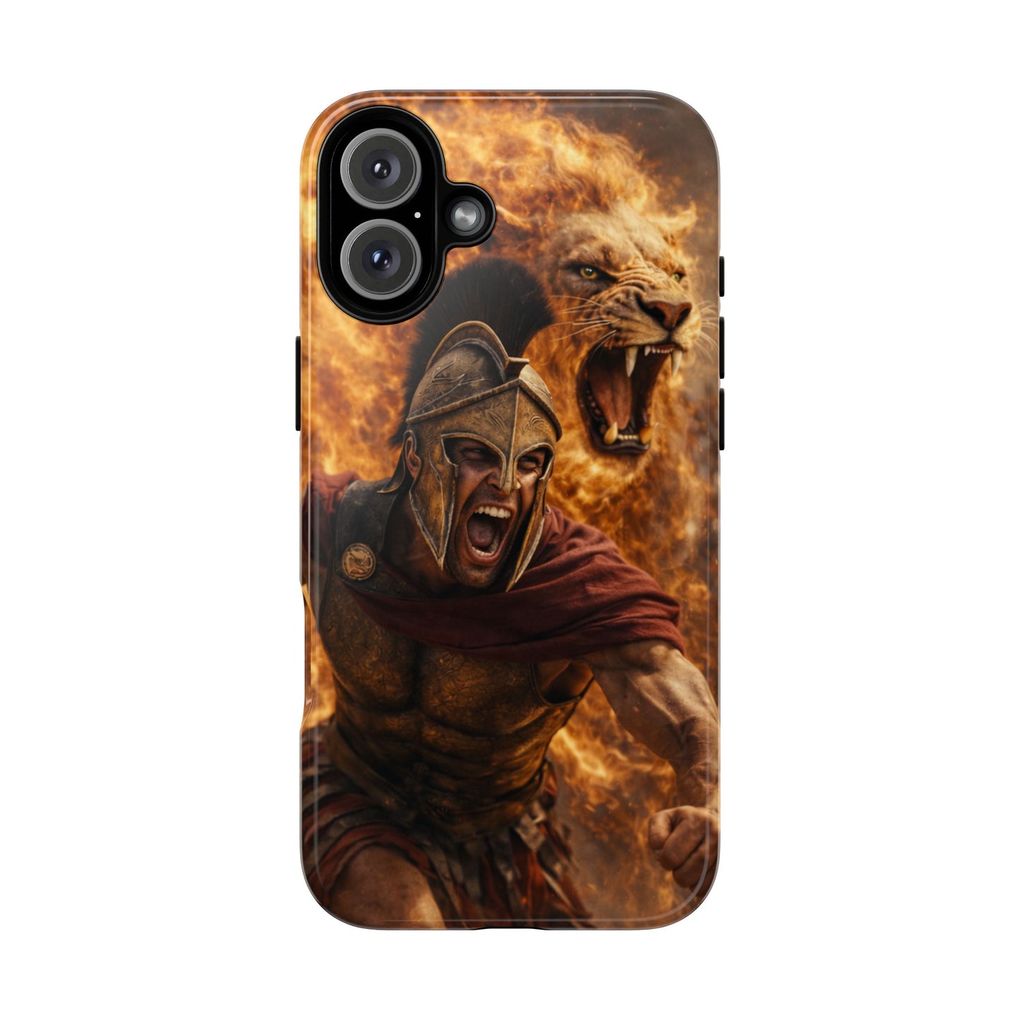 Spartan Lion Phone Case – Fierce Warrior Armor iPhone Case