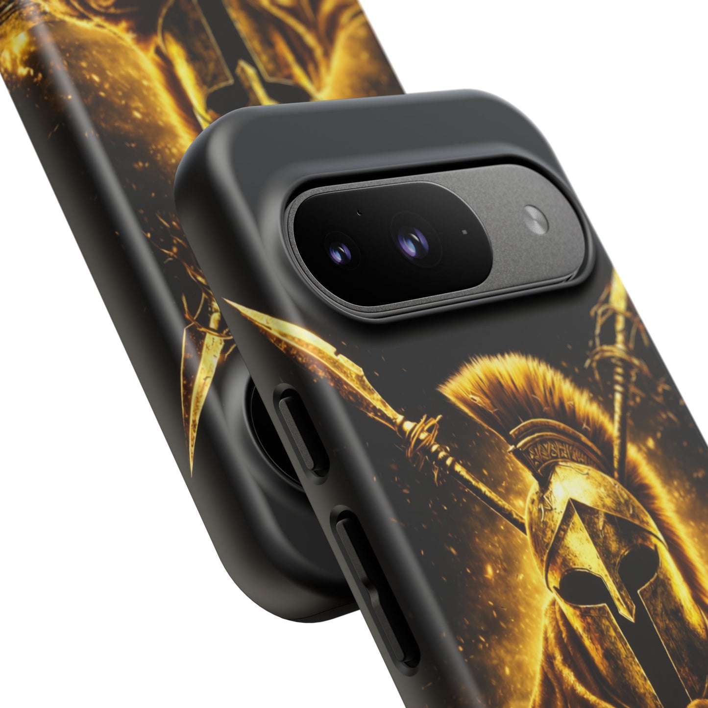 Spartan Helmet Gold Phone Case - Tough Warrior Armor Phone Cover