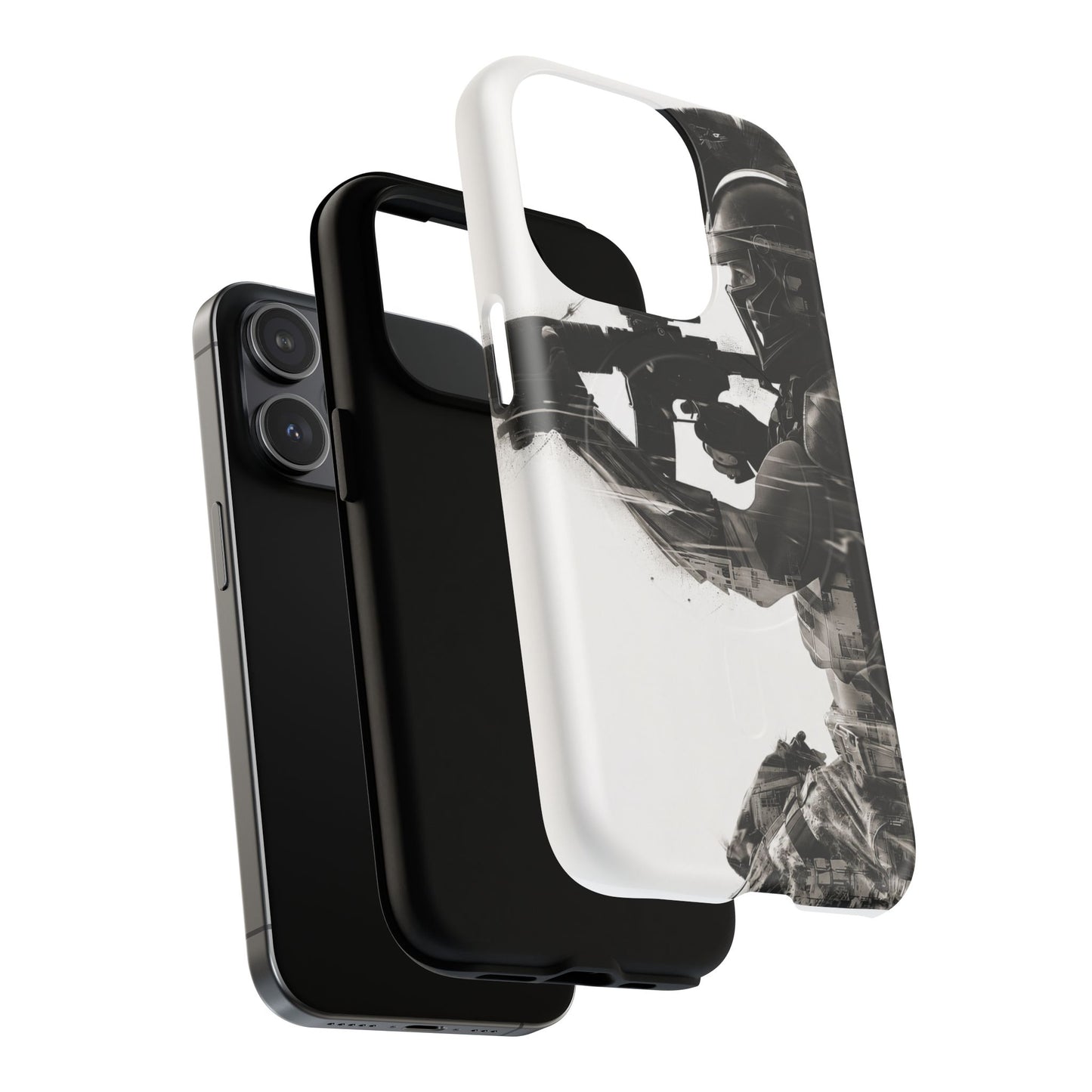 Tough Magnetic Case — Tactical Soldier Silhouette iPhone Cover